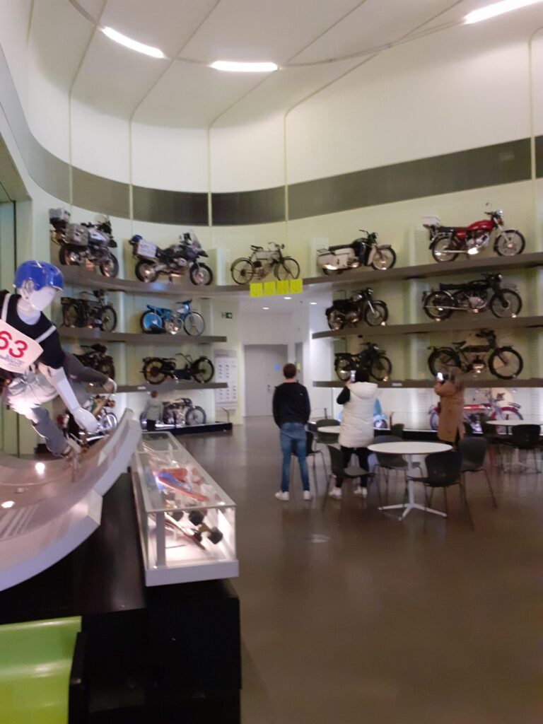 motor bike display in the Transport Museum