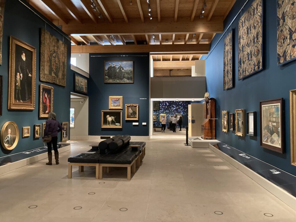 exhibition hall in the Burrell Collection art gallery