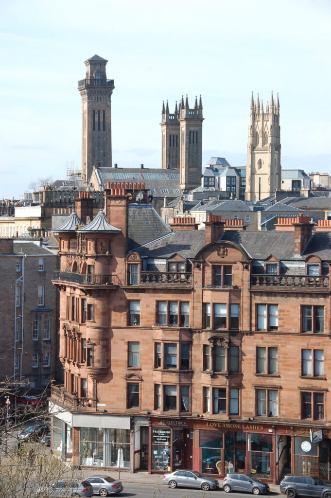 Glaswegian tenements and shops house