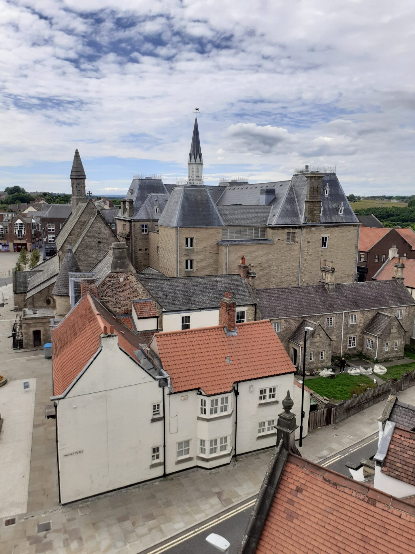 Bishop Auckland Market Place rooftops