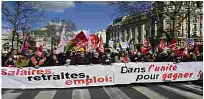 french workers on strike