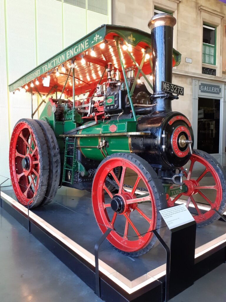 traction engine in a museum