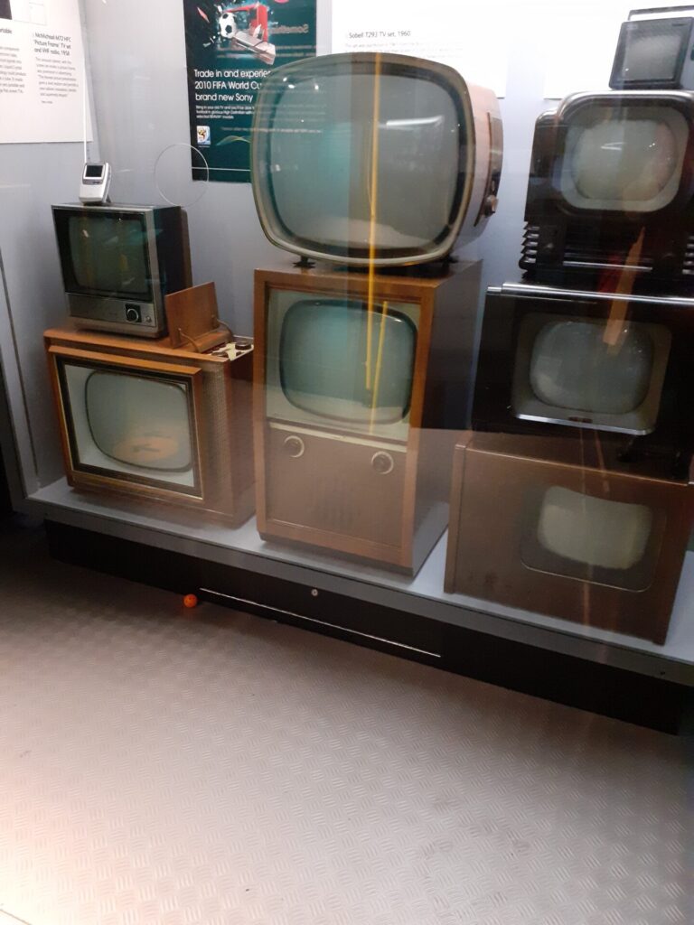 old television display in museum