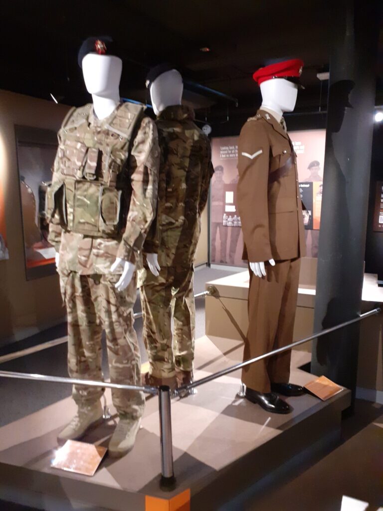 military uniform display in museum