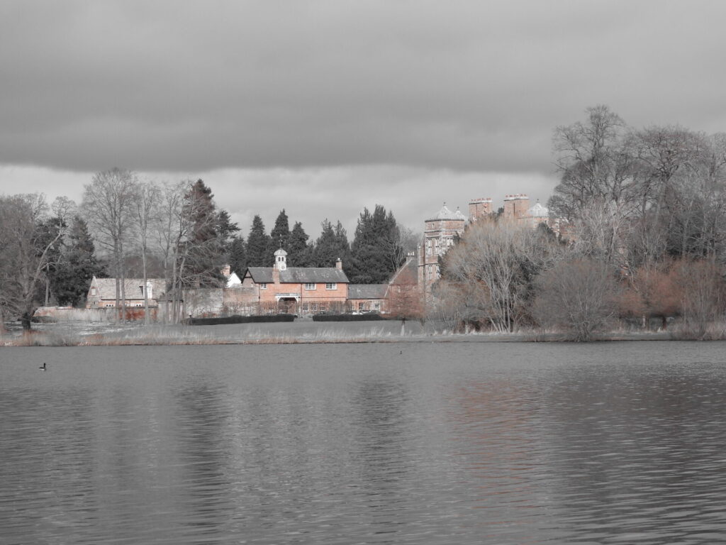 The lake and Kiplin Hall