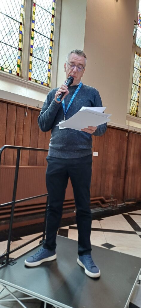 A man giving a speech
